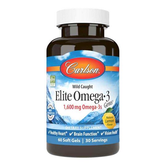 Elite Omega-3 Gems 1600 Mg with Natural Lemon Flavor, CL
